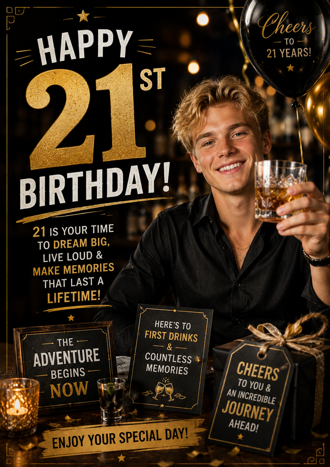 21st Birthday Card